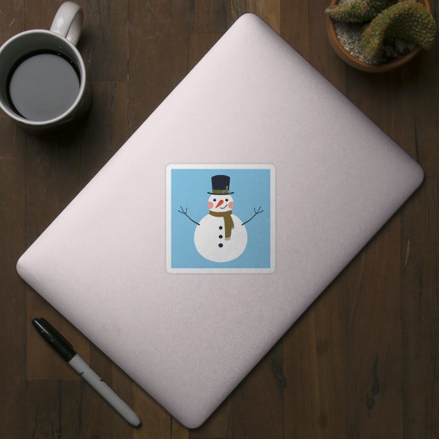 Cute snowman in a Top Hat - holiday design by Cecca Designs by Cecca